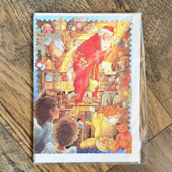 Other Other - Vintage Santa Notecard Renate Cossmann German artist Holiday Santa Stationary